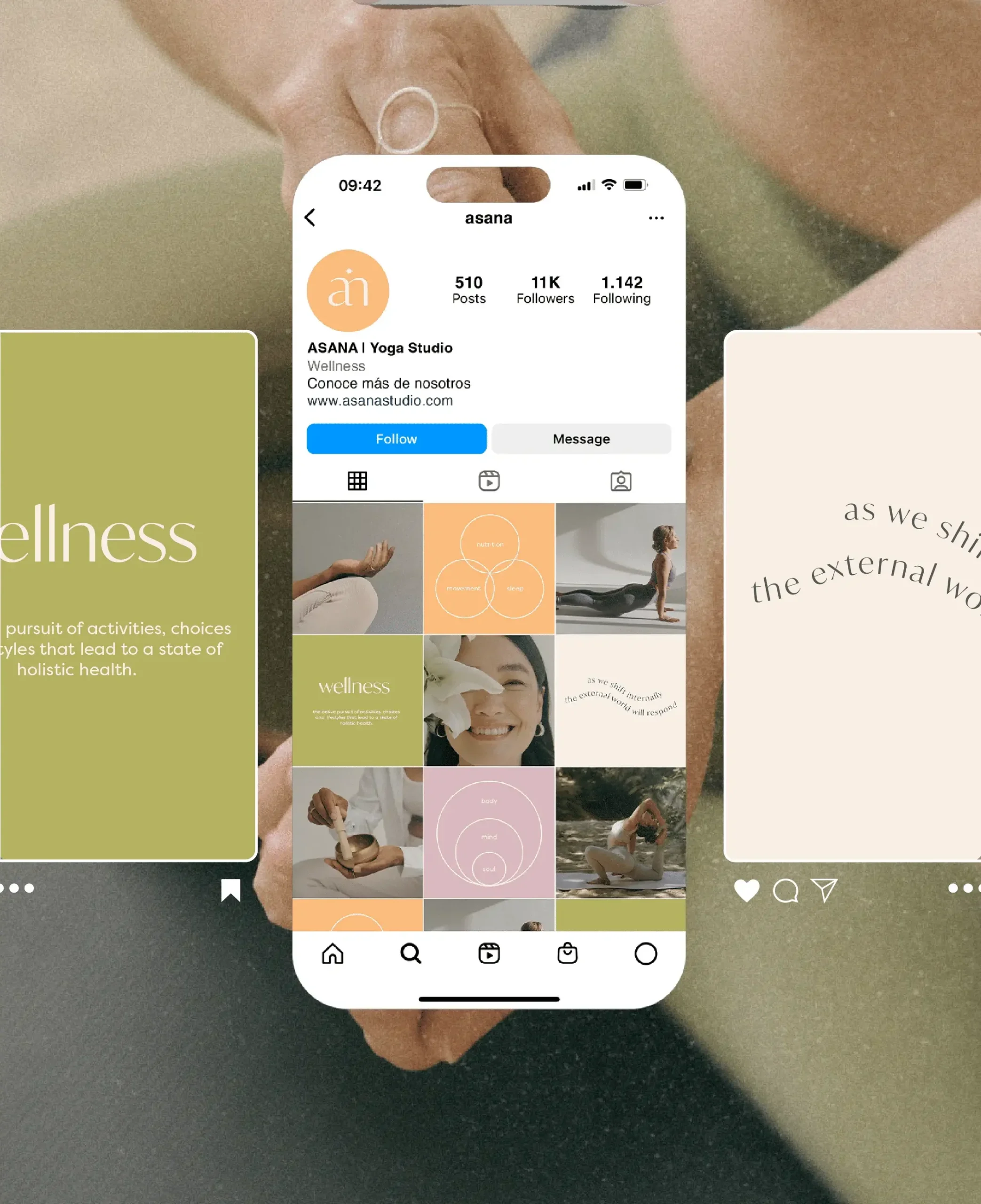 Diseño y creación de contenido para las redes sociales de la marca Asana