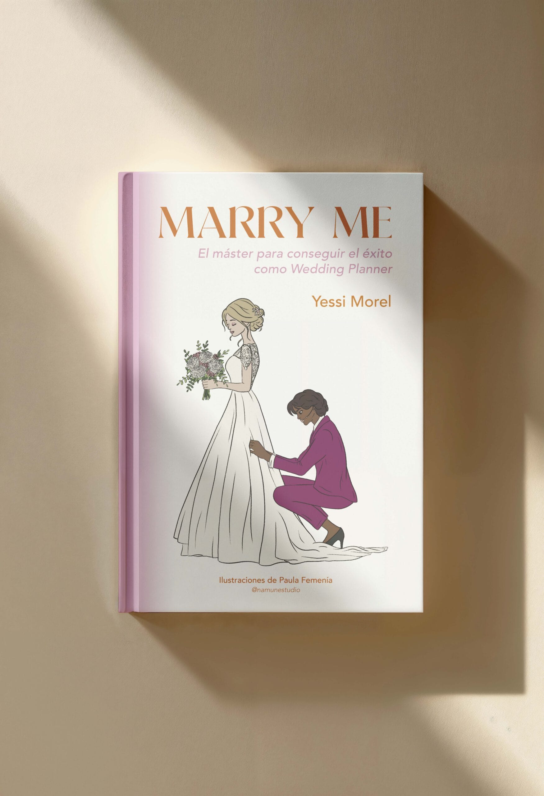 Diseño editorial e ilustración de portada para una guía de wedding planning