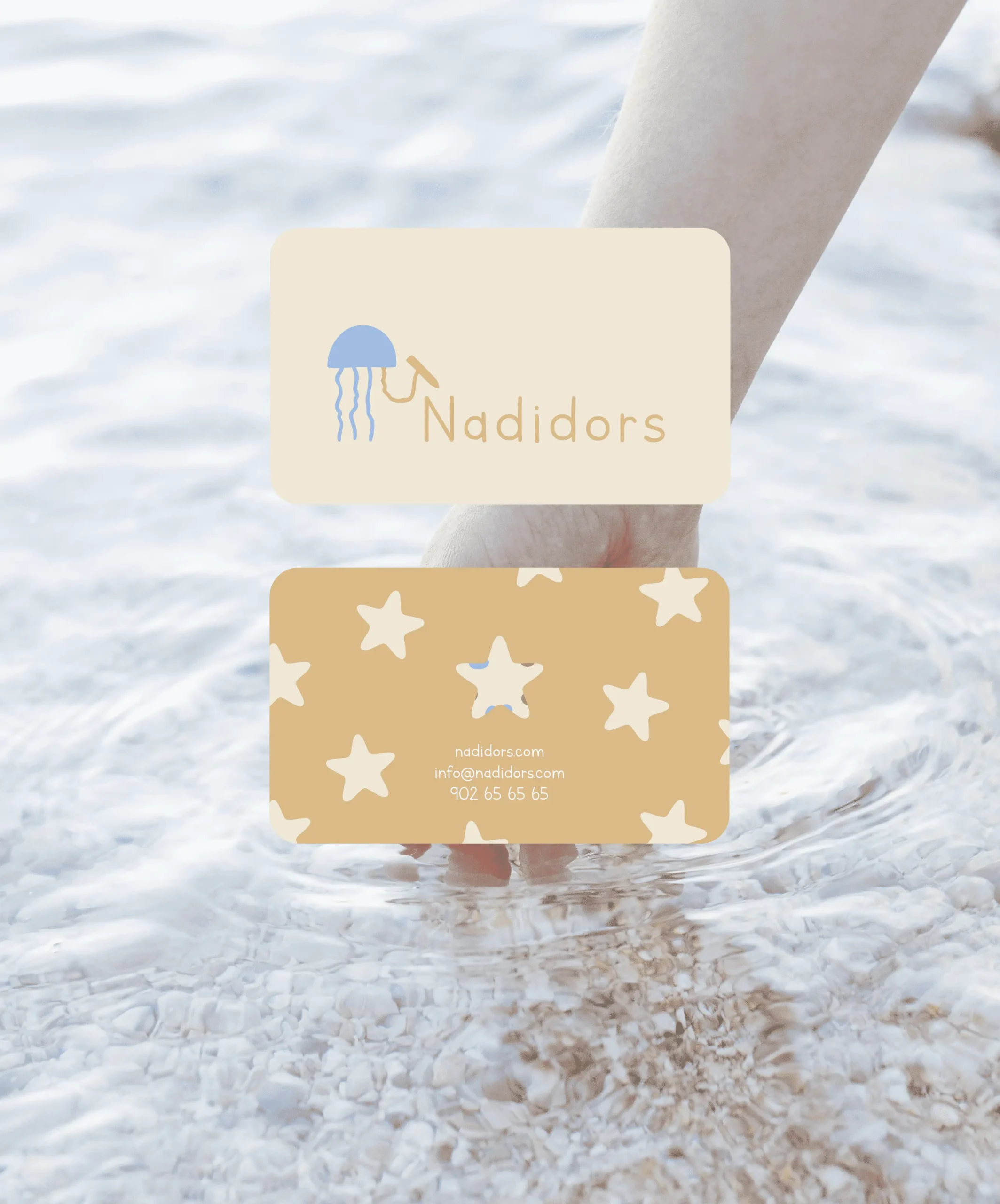Diseño corporativo de tarjetas de visita para Nadidors